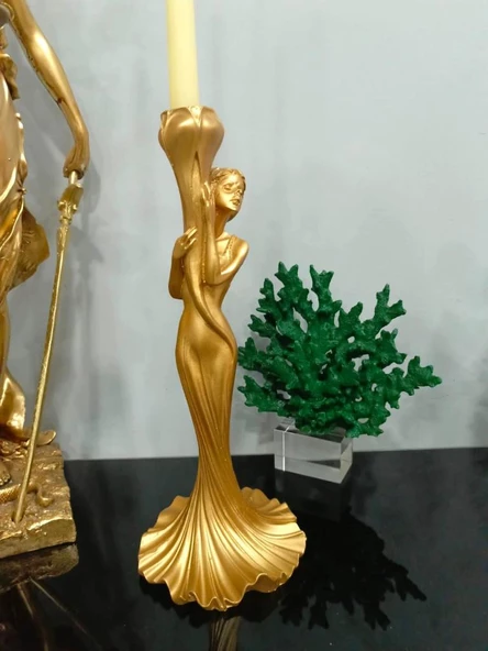 Şamdan kız mumluk kadın şamdan polyester - 8