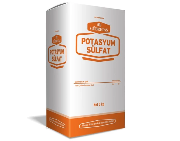 GÜBRETAŞ POTASYUM SÜLFAT (5 KG) ORJİNAL ÜRÜN HOLOGRAMLI PAKET