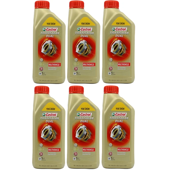 Castrol Transmax Dual 1 Lt Çift Kavramalı Şanzıman Yağı (6 Adet)