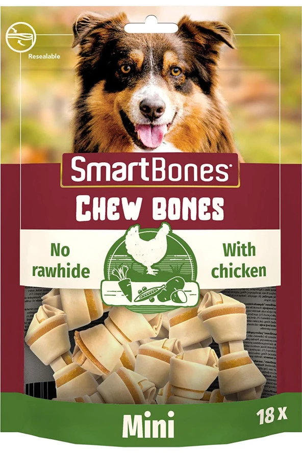 Smart Bones Tavuklu Mini Köpek Ödülü 18li
