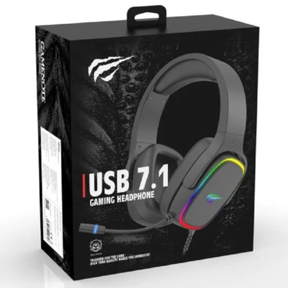 GameNote H2029U Kablolu RGB Gaming Kulaklık Siyah RGB Aydınlatmalı/USB,2.2m kablo uzunlugu,