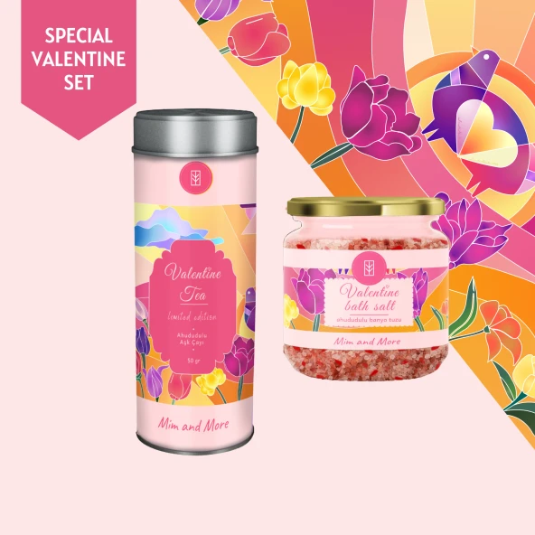 Valentine Ahududulu Aşk Çayı 2024 Limited Edition 50 Gr & Ahududulu Banyo Tuzu 150 Gr