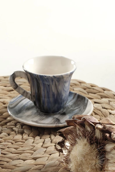 Gift Kahve Fincan Takımı 2 Kişilik El Yapımı Türk Kahvesi Expresso Fincanı Seti - 5