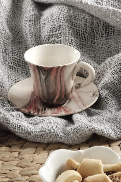 Gift Kahve Fincan Takımı 2 Kişilik El Yapımı Türk Kahvesi Expresso Fincanı Seti - 9