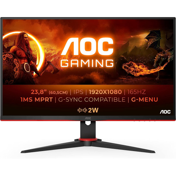 AOC Gaming 24G2SPU - 24 inç FHD monitör, 165 Hz, 1 ms, FreeSync Premium