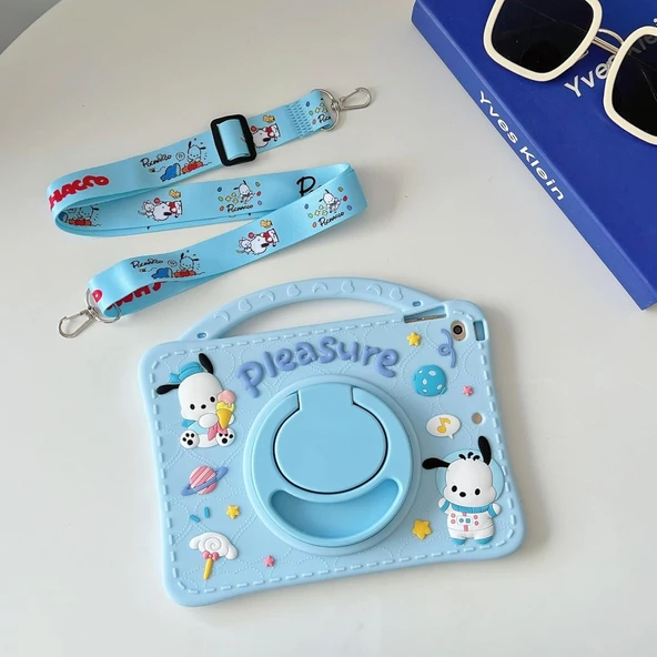 Samsung Galaxy Tab A9 8.7inç X110 X113 X115 X117 Kılıf Cute Dolls Standlı Eğlenceli 3D Karekterli Çocuk Kılıfı - 5