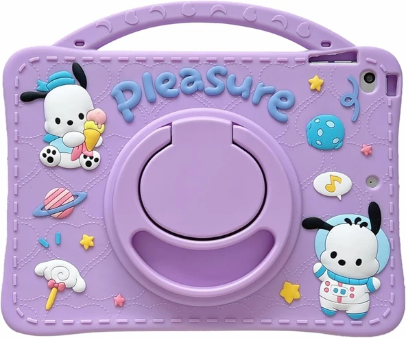 Samsung Galaxy Tab A9 8.7inç X110 X113 X115 X117 Kılıf Cute Dolls Standlı Eğlenceli 3D Karekterli Çocuk Kılıfı - 6