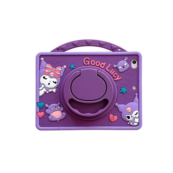 Samsung Galaxy Tab A9 8.7inç X110 X113 X115 X117 Kılıf Cute Dolls Standlı Eğlenceli 3D Karekterli Çocuk Kılıfı - 9