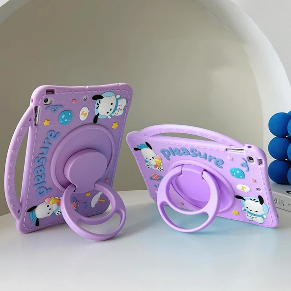 Samsung Galaxy Tab A9 8.7inç X110 X113 X115 X117 Kılıf Cute Dolls Standlı Eğlenceli 3D Karekterli Çocuk Kılıfı - 8