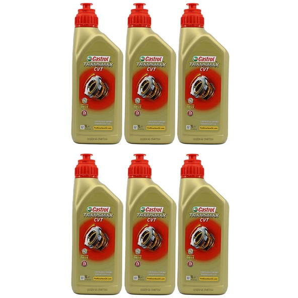 Castrol Transmax CVT 1 Lt Otomatik CVT Şanzıman Yağı (6 Adet)