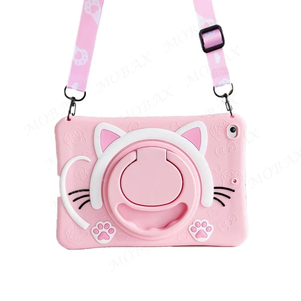 Samsung Galaxy Tab A9 Plus X210 X213 X215 X217 Kılıf Cute Dolls Standlı Eğlenceli 3D Karekterli Çocuk Kılıfı - 3