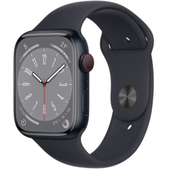 Apple Watch Series 8 Gps + Cellular 41MM Midnight Aluminium Case With Midnight Sport Band MNHV3TU/A (TEŞHİR ÜRÜN)