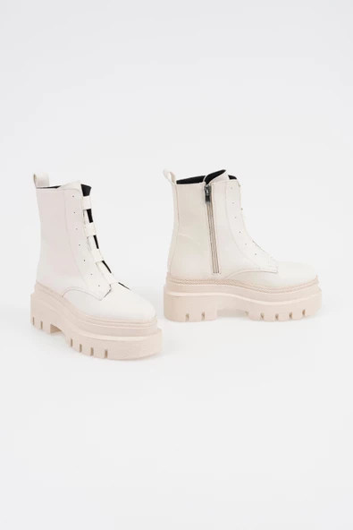 Kadın Lastik Bağ Detaylı Bot Kalın Platform Tabanlı Günlük Bot - 9