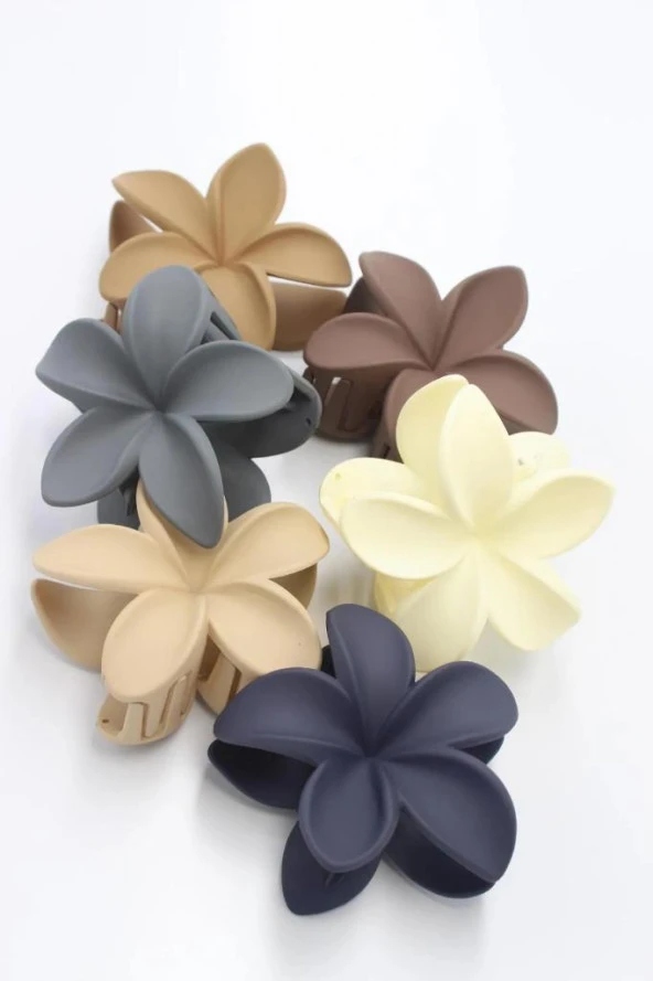 6 LI LOTUS MANDAL SAÇ TOKASI (kahve gri) PASTEL - 2