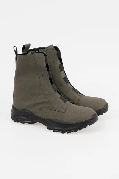 Kadın Lastik Bağ Detaylı Bot Fermuarlı Spor Taban Casual Kışlık Bot - 5