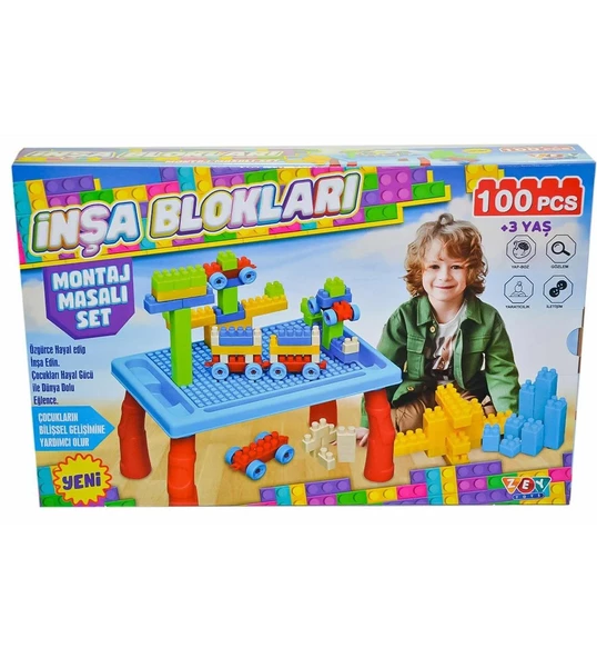 Masalı 100 Parça Block Yapı Aktivite Oyun Seti - 5