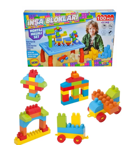 Masalı 100 Parça Block Yapı Aktivite Oyun Seti - 4
