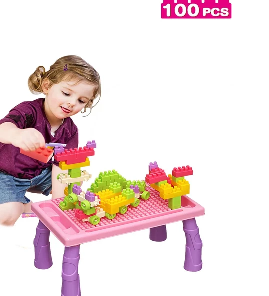 Masalı 100 Parça Block Yapı Aktivite Oyun Seti - 9