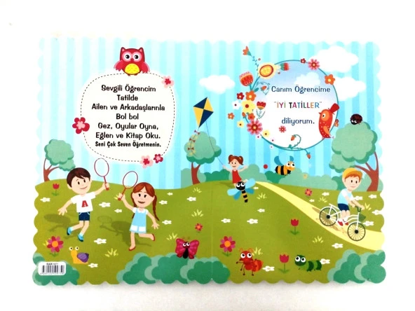 Karne Kabı  Parkta Çocuklar - Karne Kabı - 2