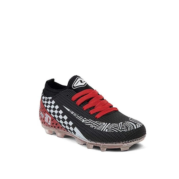 Lion 2022-08 Siyah Kırmızı Şeffaf Taban Çocuk Krampon - 2