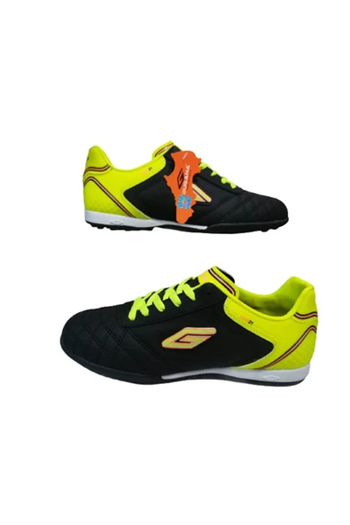 Siyah Sarı 2101 Erkek Çocuk Halı Saha Ayakkabısı