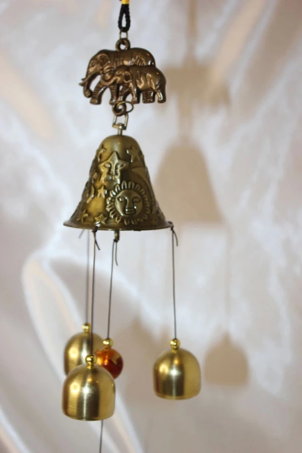 Deprem Zili Çanı Rüzgar Çanı Zili Feng Shui Yin Yang Fil 01 - Resim 2