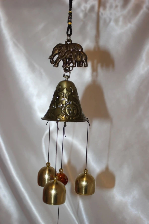 Deprem Zili Çanı Rüzgar Çanı Zili Feng Shui Yin Yang Fil 01 - Resim 6