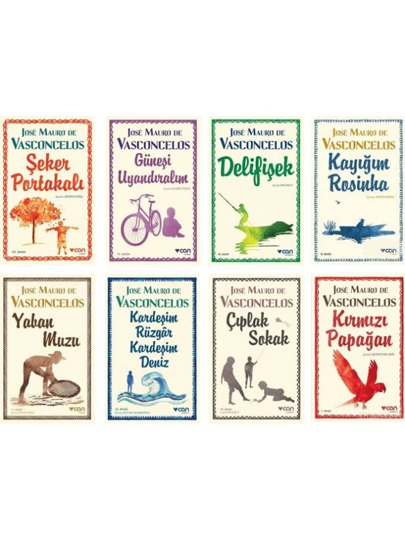 Jose Mauro De Vasconcelos 8 Kitap Set - Şeker Portakalı - Güneşi Uyandıralım - Delifişek - Kayığım Rosinha - Yaban Muzu - Kardeşim Rüzgar Kardeşim Deniz - Çıplak Sokak - Kırmızı Papağan