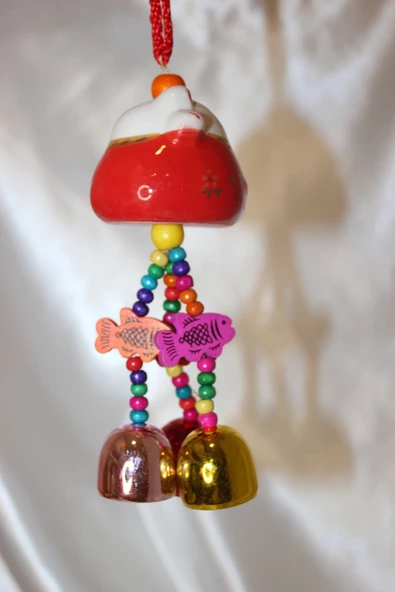 Deprem Zili Çanı Kapı Çanı Rüzgar Çanı Zili Feng Shui Yin Yang Çağıran Kedi Maneki Neko