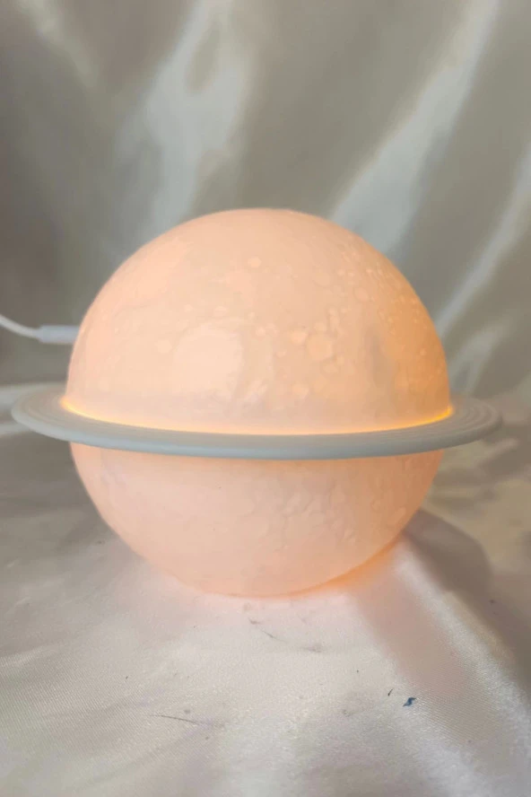 Difüzör Ay Temalı 3 Renk Led Işıklı Soğuk Buhar Nemlendirici 3D