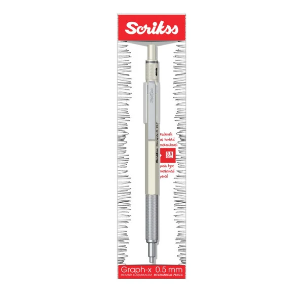 Scrikss Graph-X Metal Color Versatil 0,5 mm Beyaz - 8