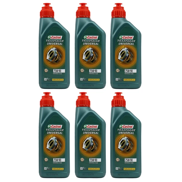 Castrol Transmax Universal 75W-90 1 Lt Manuel Şanzıman Yağı (6 Adet)