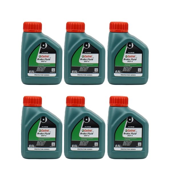 Castrol Brake Fluid DOT 4 500 ML Fren Hidrolik Sıvısı (6 Adet) ürün görseli