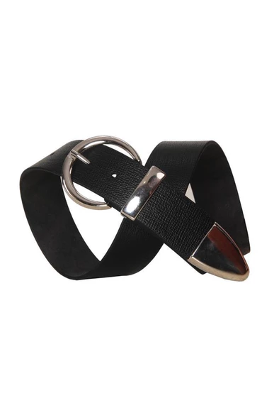 Trend Suni Deri Kadın Spor Kemer Siyah 0155 - Resim 2