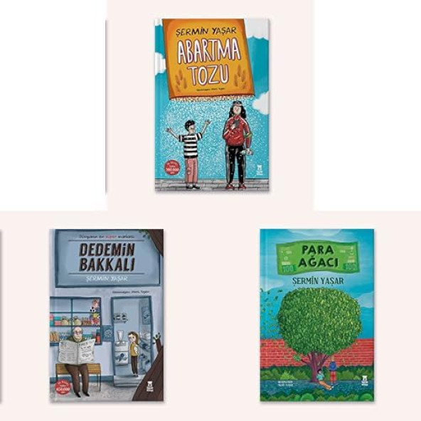 Şermin Yaşar 3 Kitap Set: Abartma Tozu, Dedemin Bakkalı: Dünyanın en süper marketi, Para Ağacı