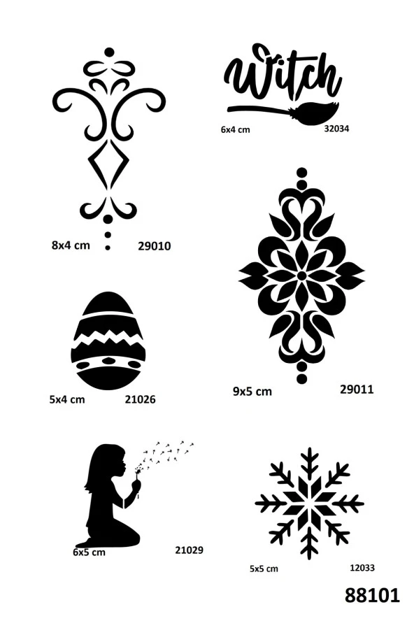 Mandala ve Kar Tanesi Spray Tattoo Geçici Dövme Seti Dark Siyah Sprey - 2