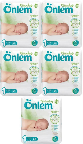 Önlem Bebek Bezi Botanika Beden:1 (2-5Kg) Yenidoğan 320 Adet Mega Ekonomik Fırsat Pk