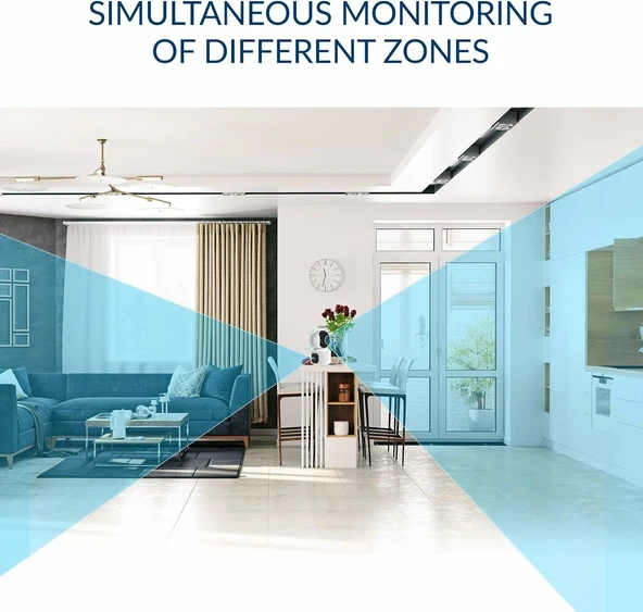 YI Çift Lensli İç Mekan Kamera, Ev Güvenlik Kamera Sistemi - 2