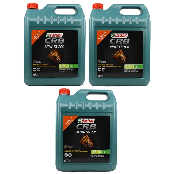 Castrol CRB Mini-Truck 10W-30 CH-4 7 Lt Sentetik Motor Yağı (3 Adet)