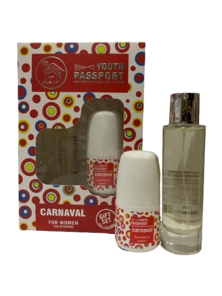 Youth Passport Carnaval 75 ml Edp 60 ml Rollon Set