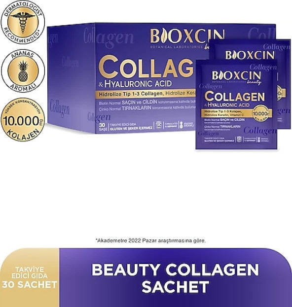 Bioxcin Beauty Collagen Hyaluronic Acid 30 Saşe