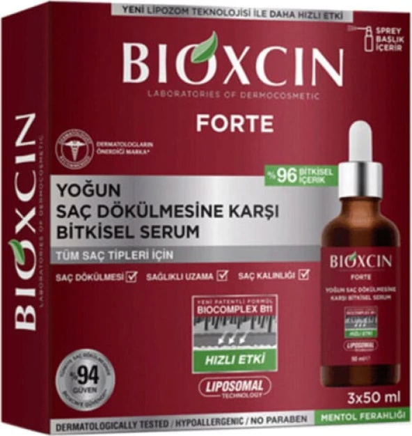 Bioxcin Forte Saç Bakım Serumu 50 ml 3'lü