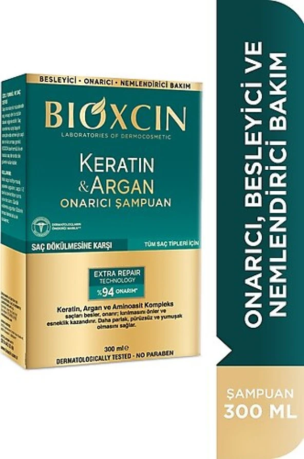 Bioxcin Şampuan Keratin Argan Onarıcı 300 ml ürün görseli 1