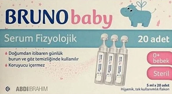 Bruno Baby Serum Fizyolojik 5 ml x 20 Flakon ürün görseli 1