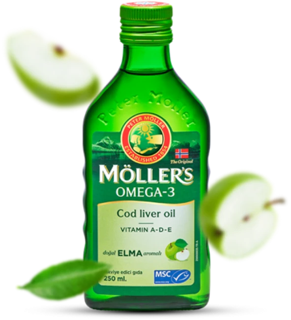 Möller's Omega 3 Doğal Elma Aromalı Balık Yağı Şurubu 250 ml