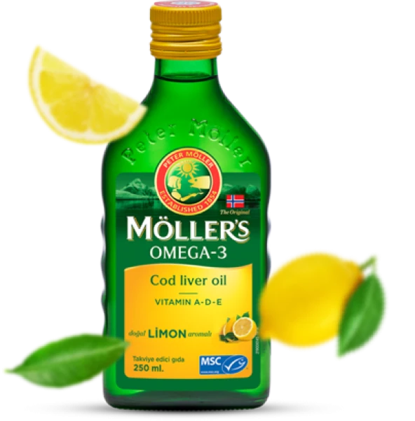 Möller's Omega 3 Limonlu Balık Yağı Şurubu 250 ml