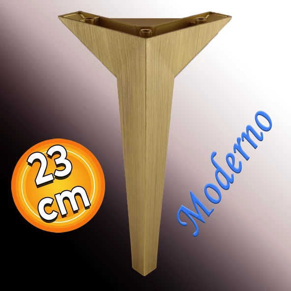 Moderno Mobilya Kanepe Tv Ünitesi Konsol Koltuk Ayağı Sarı Gold Altın Eskitme 23 Cm Ayakları