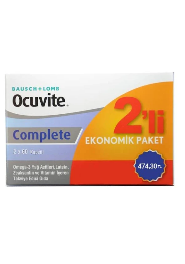 Ocuvite Complete 60 Kapsül - İkili Fırsat Paketi