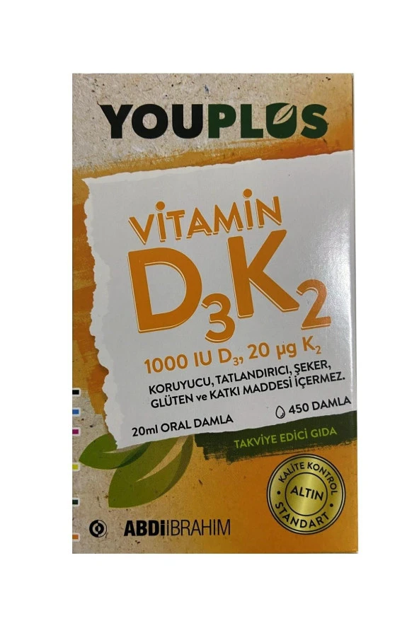 Youplus Vitamin D3 K2 Damla 20 ml