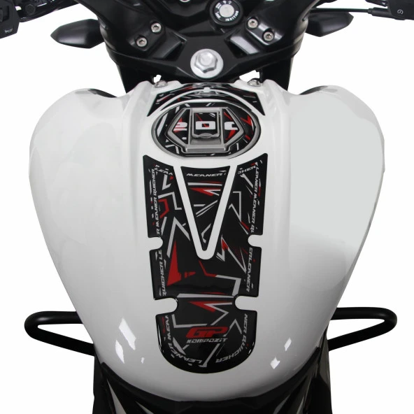 GP Kompozit Bajaj Pulsar NS 200 2011-2023 Uyumlu Tank Pad Seti Gri - 2